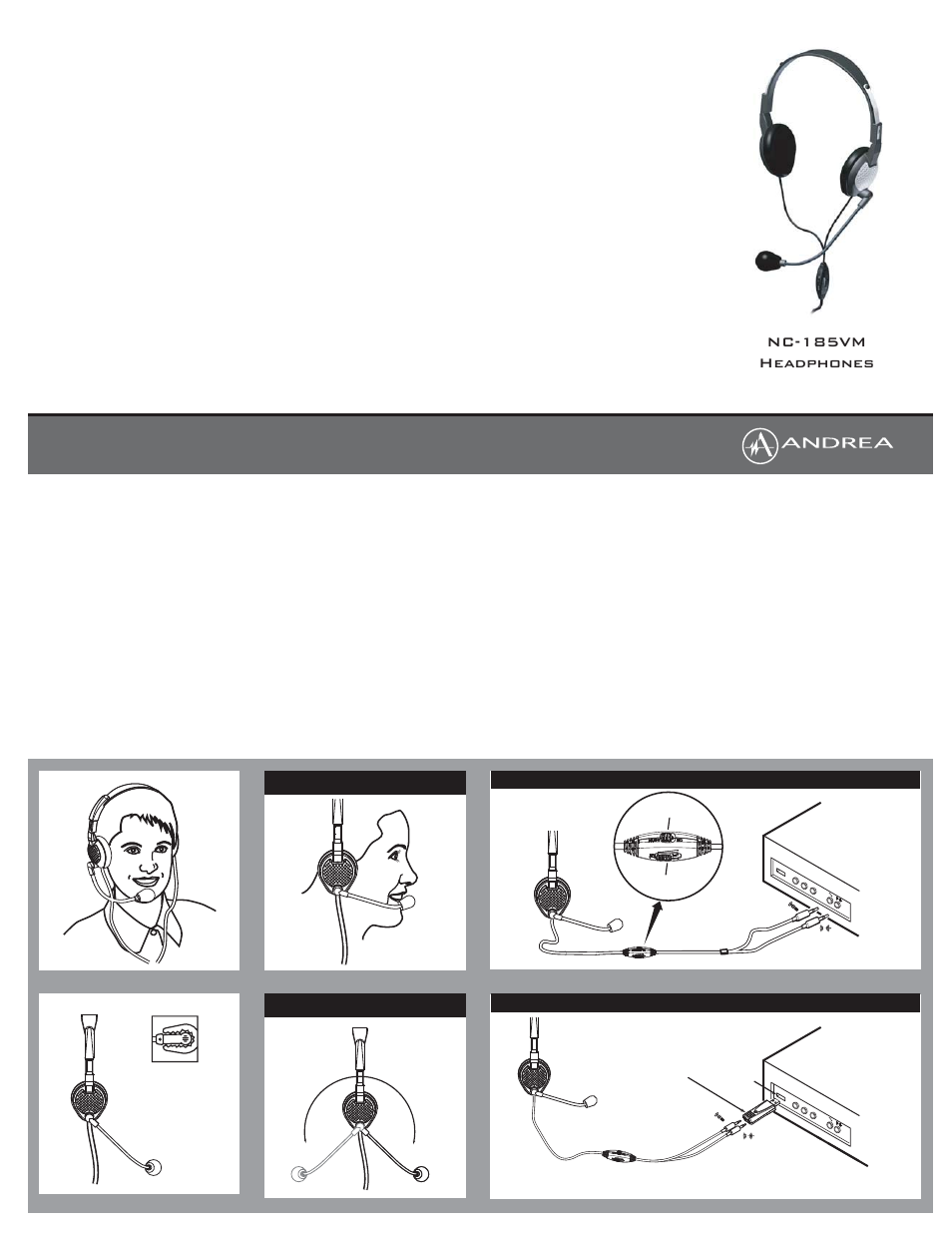 Andrea Electronics NC-185VM User Manual | 1 page