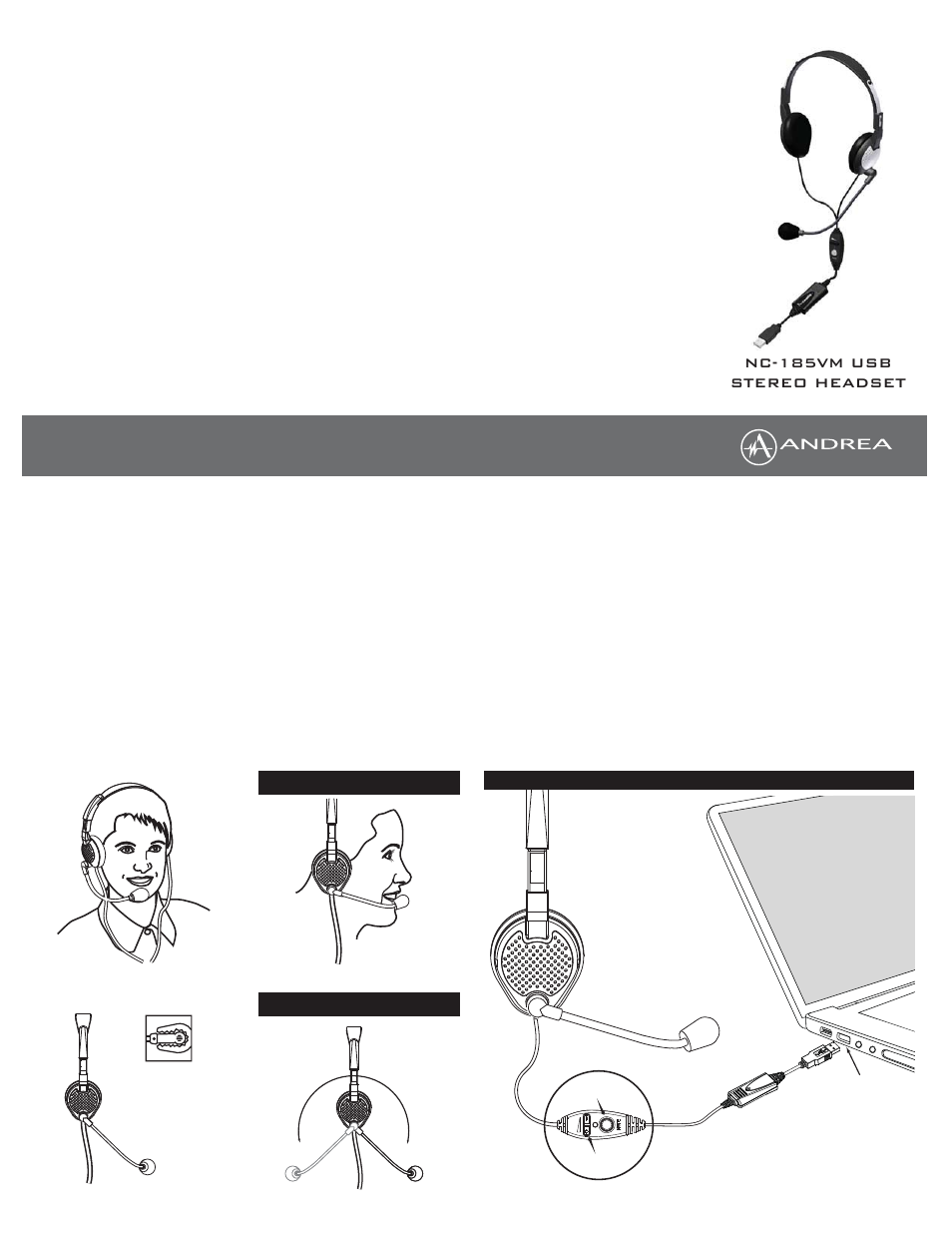 Andrea Electronics NC-185VM USB User Manual | 1 page