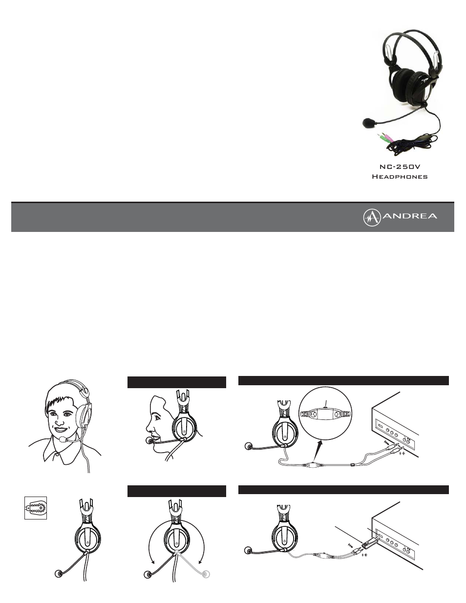 Andrea Electronics NC-250V User Manual | 1 page