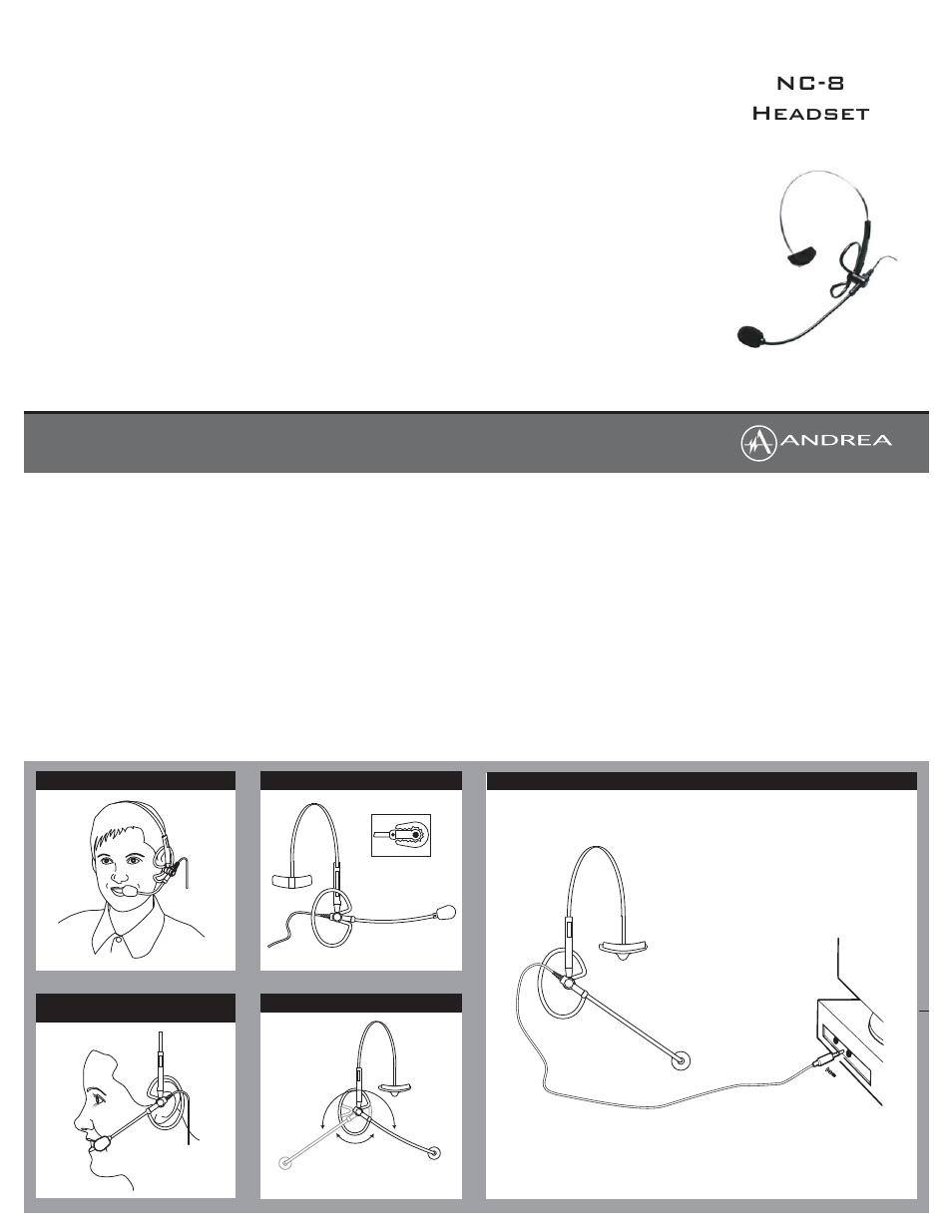 Andrea Electronics NC-8 User Manual | 1 page