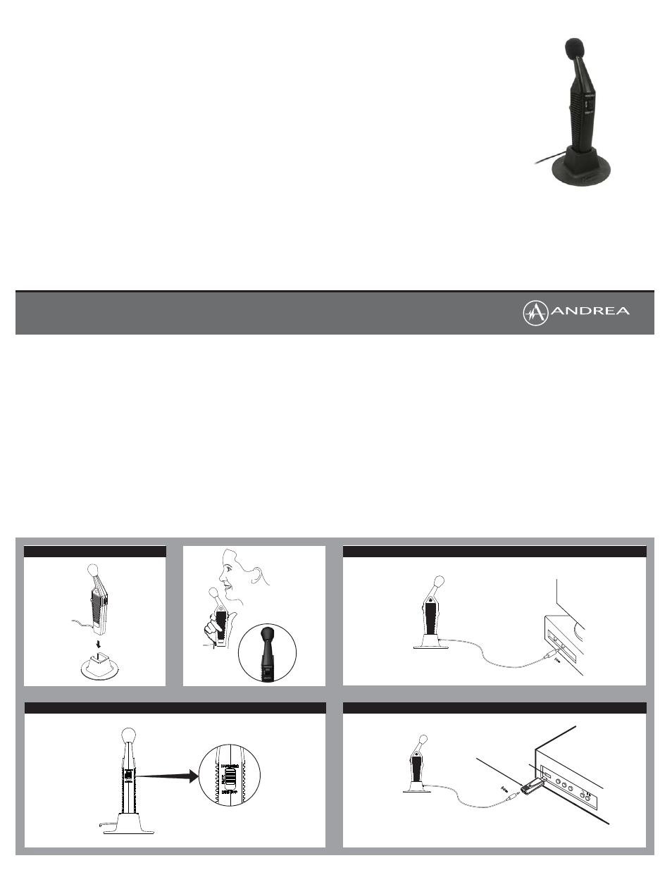 Andrea Electronics ANC-300 User Manual | 1 page