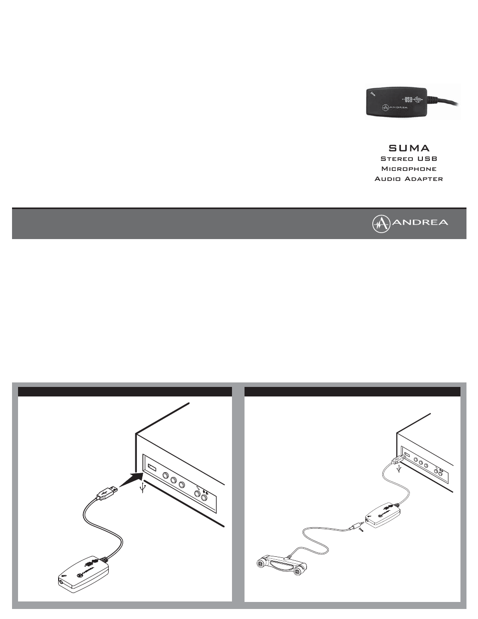 Andrea Electronics SUMA Stereo USB User Manual | 1 page