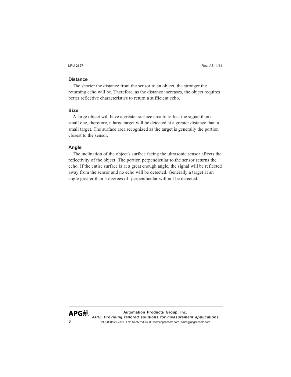 APG LPU-2127 user manual User Manual | Page 6 / 27