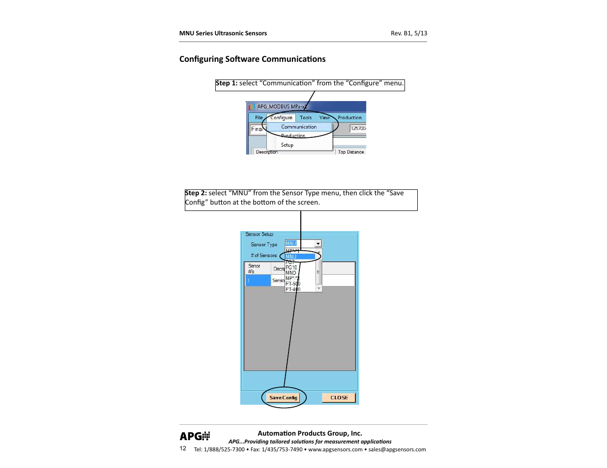 APG MNU Slave Sensor user manual User Manual | Page 12 / 40