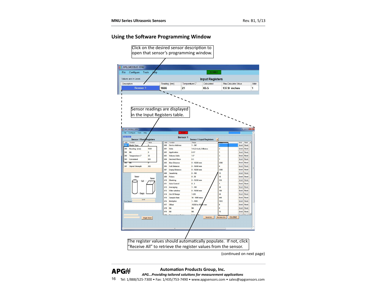 APG MNU Slave Sensor user manual User Manual | Page 16 / 40