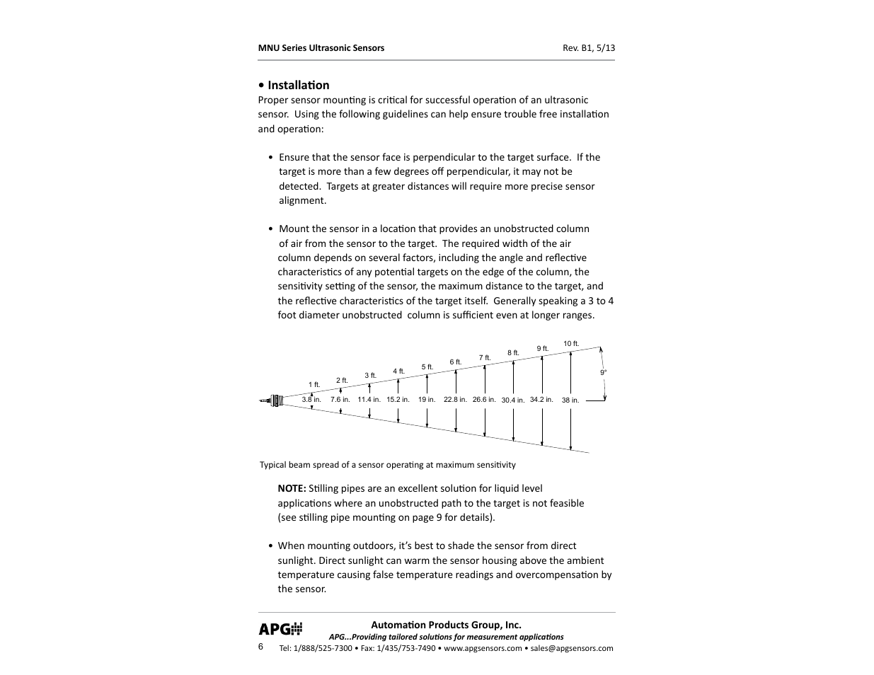 Installa! on | APG MNU Slave Sensor user manual User Manual | Page 6 / 40