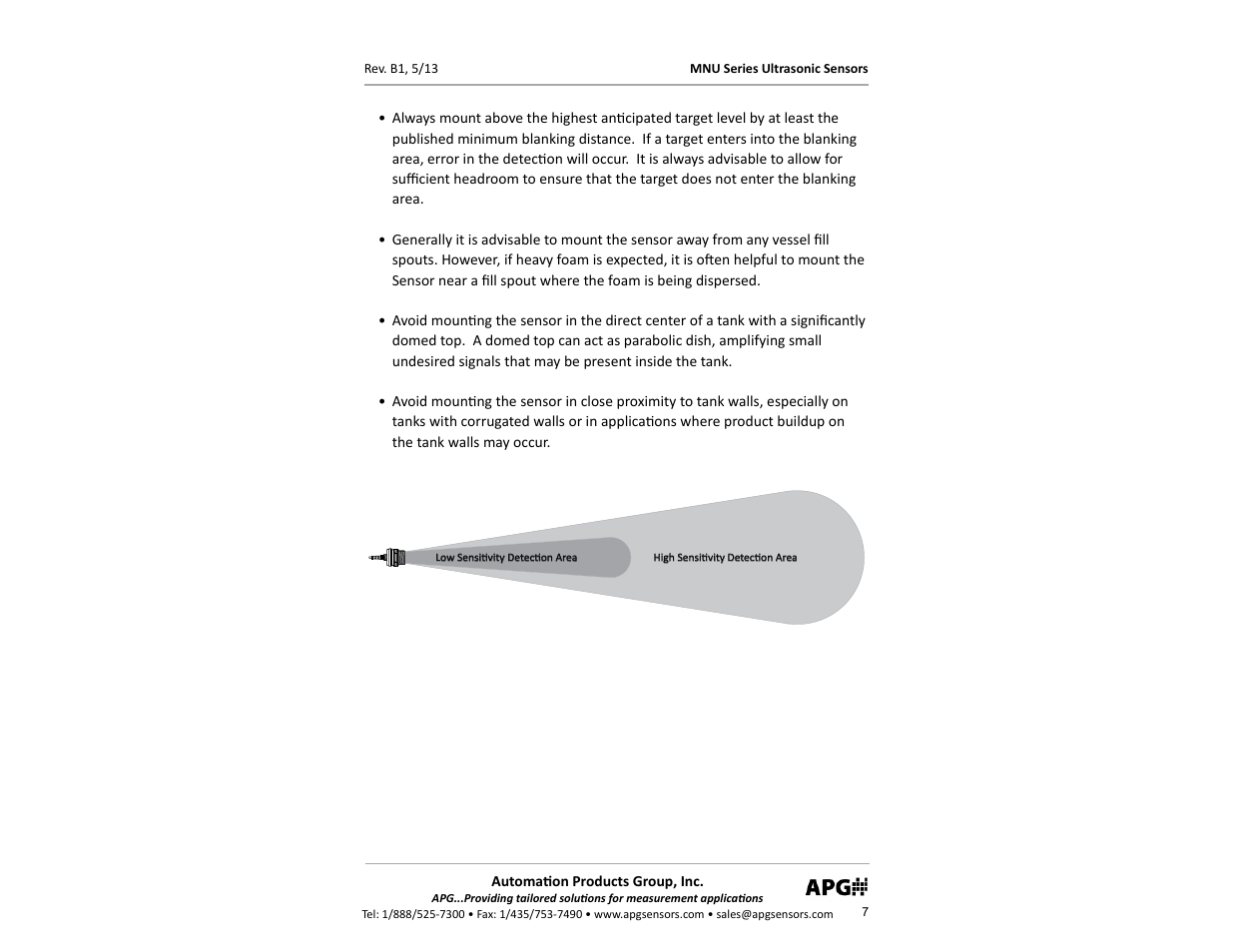 APG MNU Slave Sensor user manual User Manual | Page 7 / 40