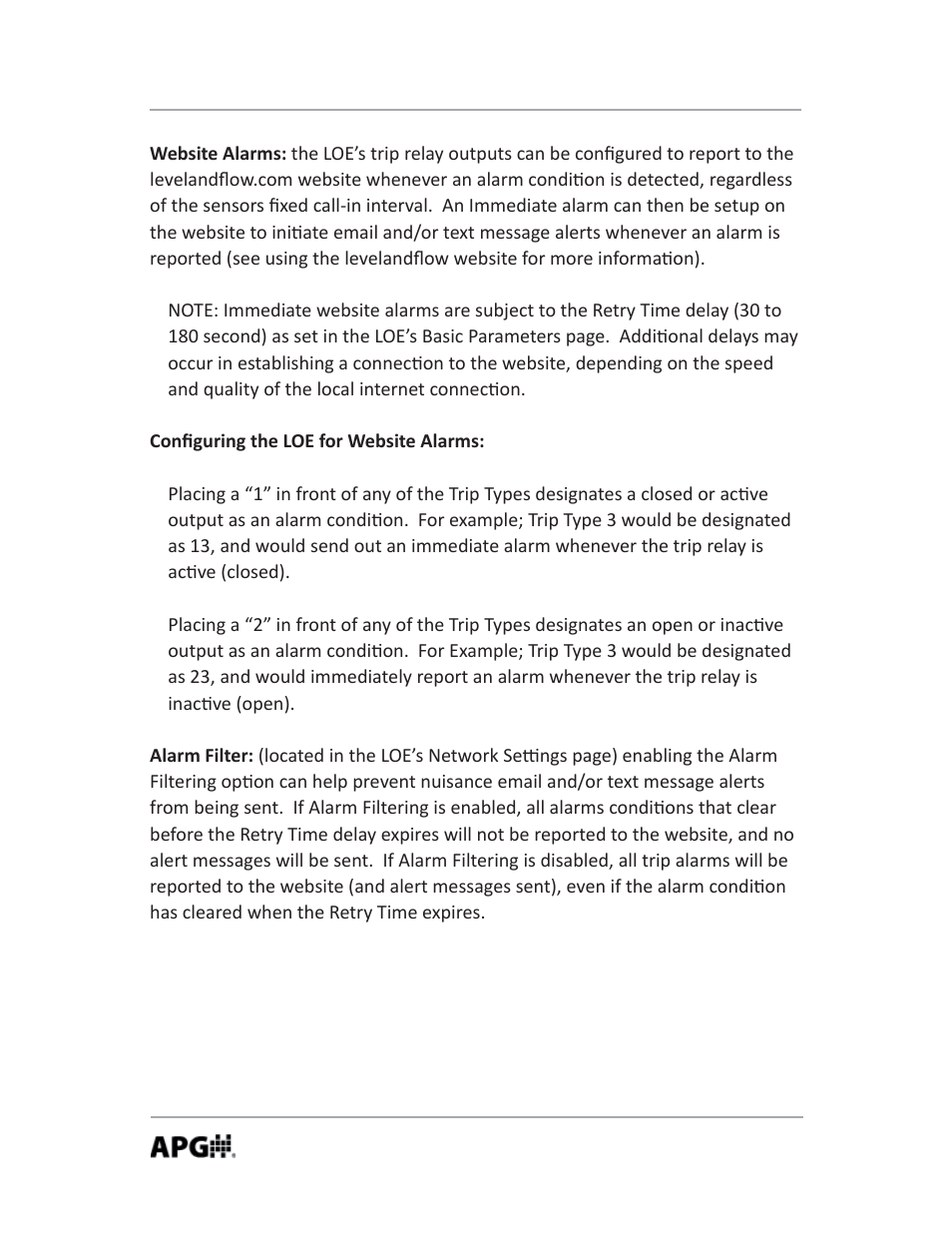 APG LOE Master Sensor user manual User Manual | Page 18 / 36