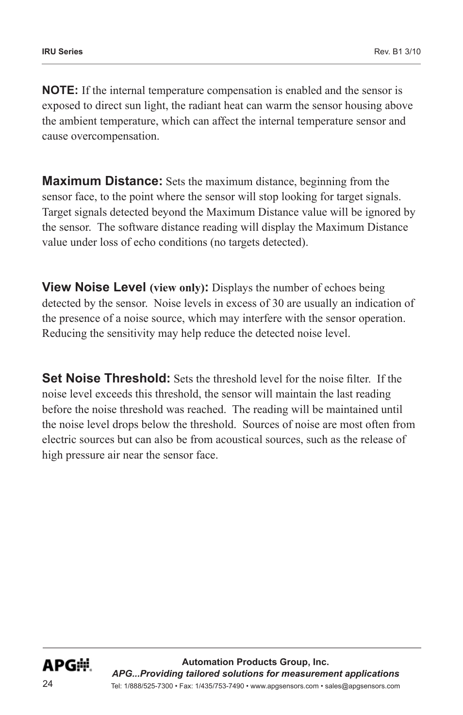 APG IRU-9400 user manual User Manual | Page 24 / 42