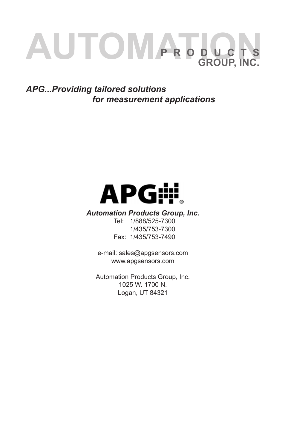 Automation | APG IRU-9400 user manual User Manual | Page 42 / 42