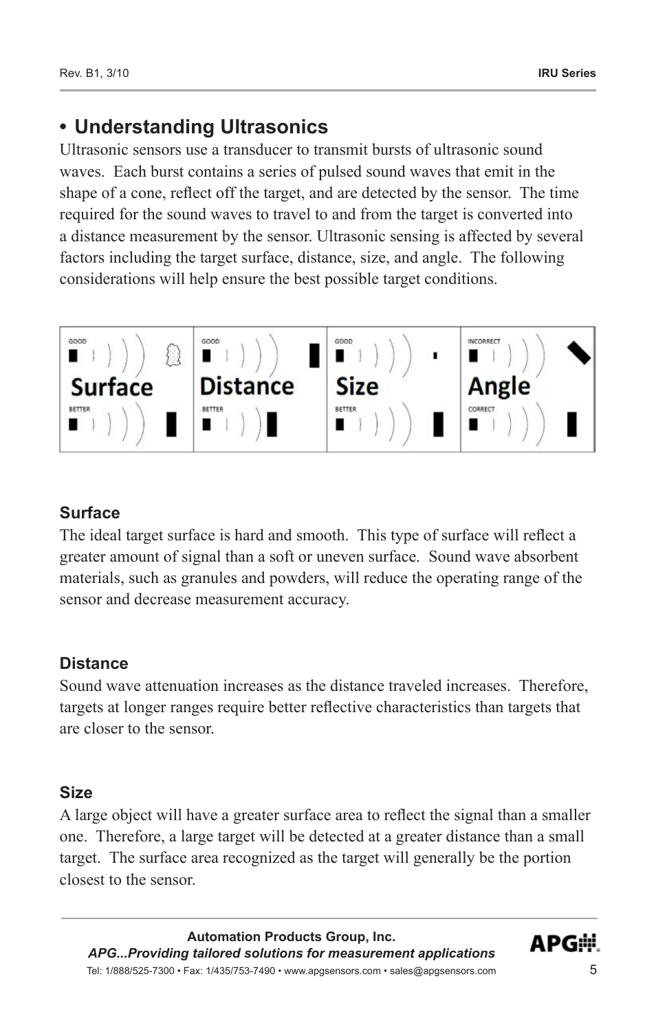 Understanding ultrasonics | APG IRU-9400 user manual User Manual | Page 5 / 42