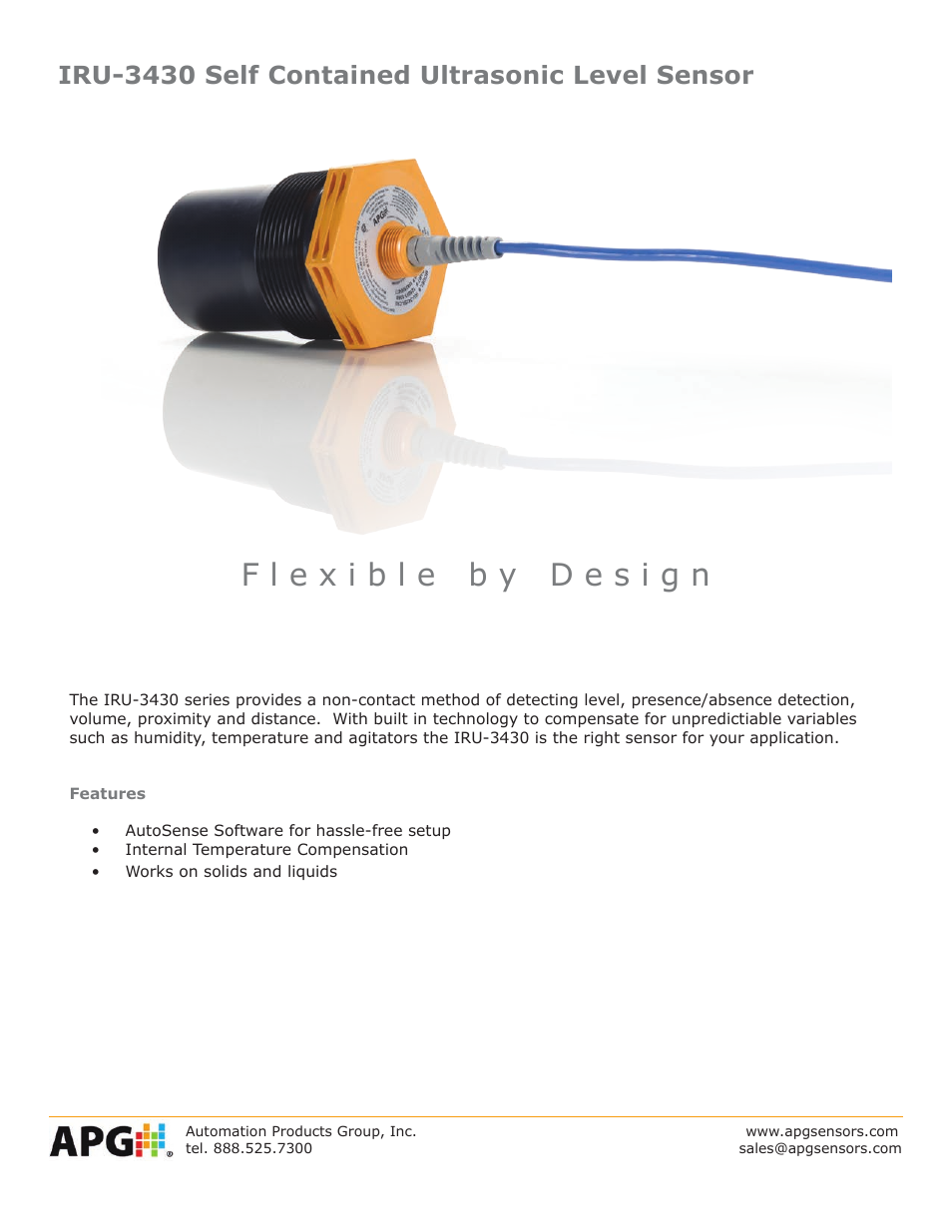 APG IRU-3430 datasheet User Manual | 4 pages