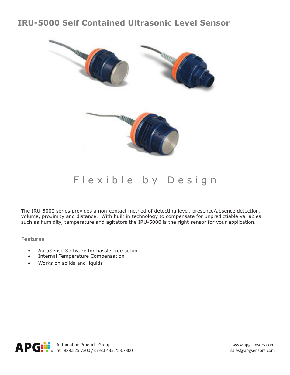 APG IRU-5000 datasheet User Manual | 4 pages