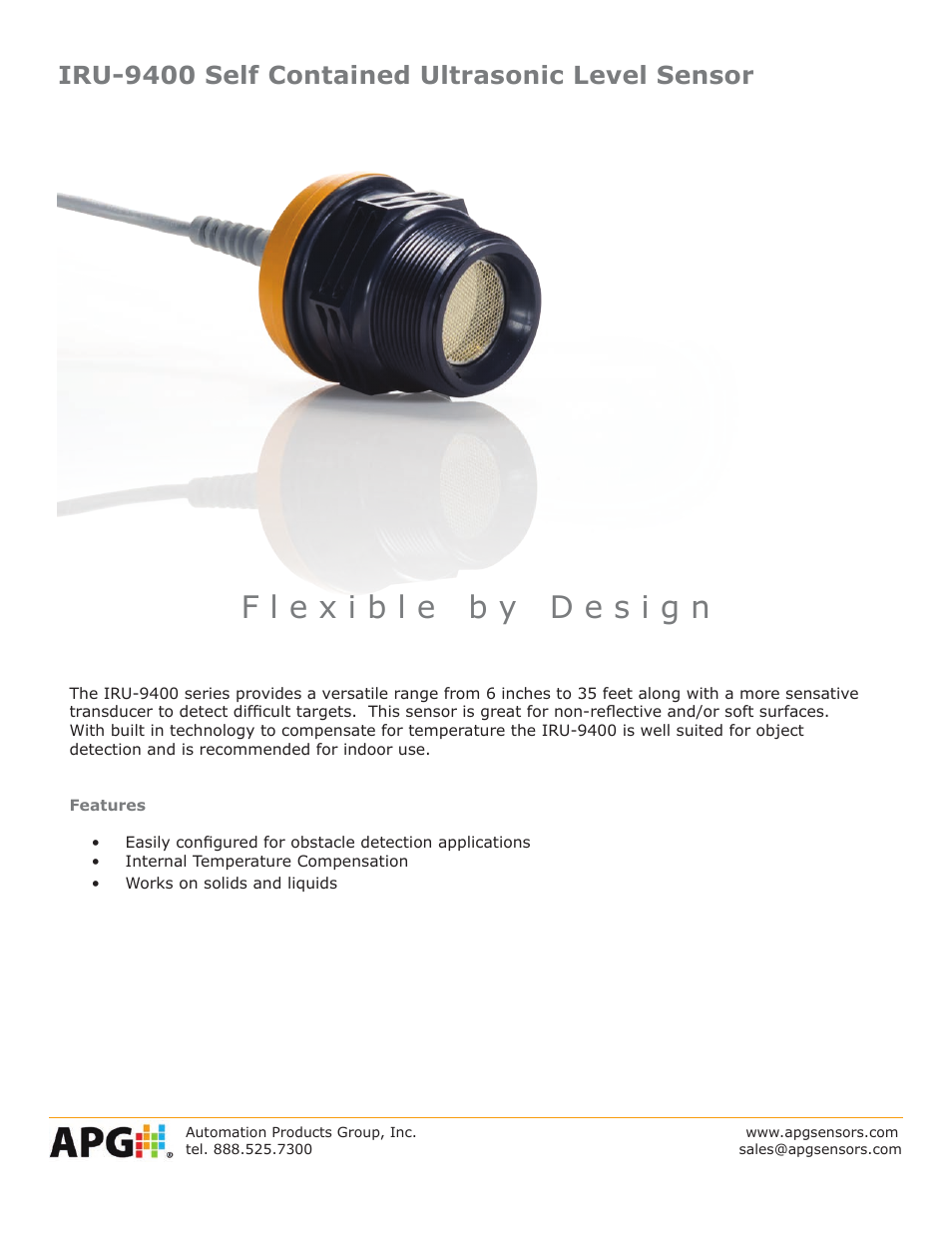 APG IRU-9400 datasheet User Manual | 4 pages
