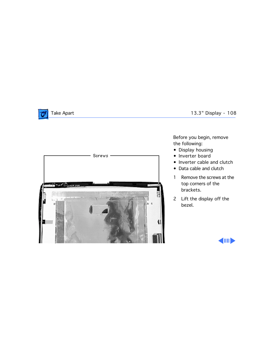 Bezel | Apple PowerBook G3 Series User Manual | Page 109 / 112