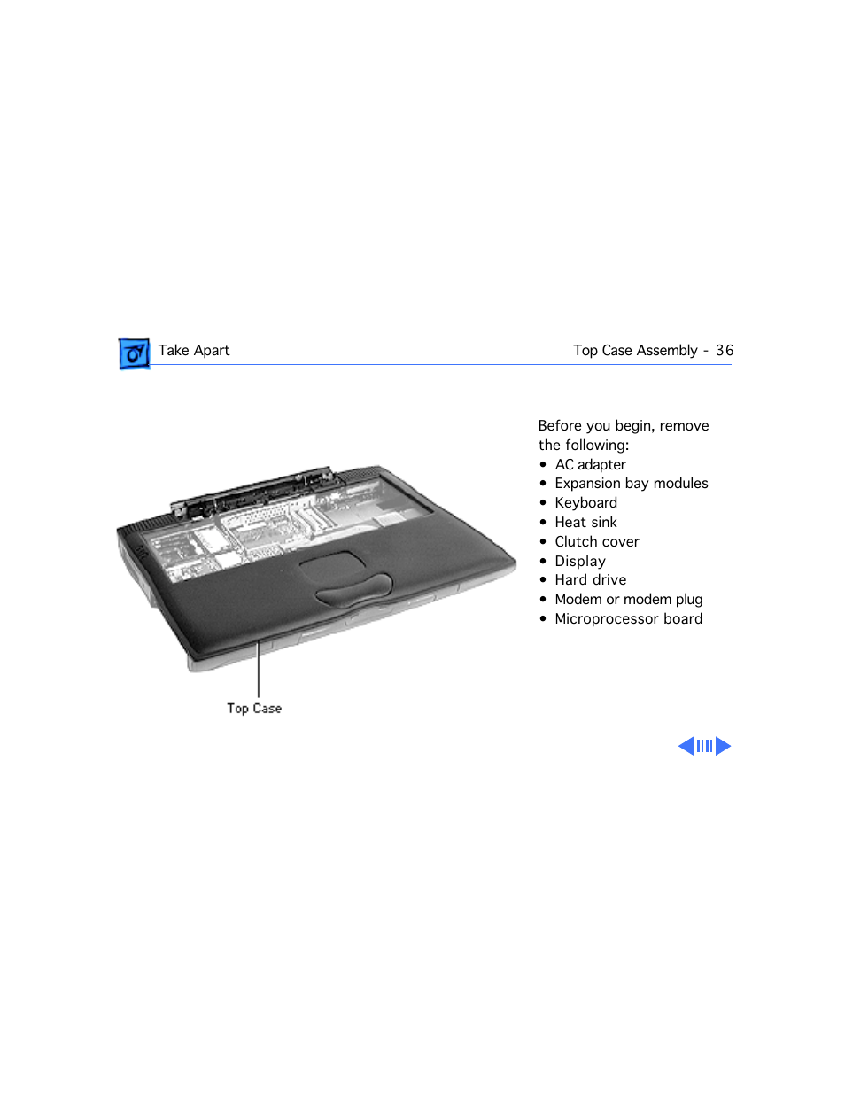Top case | Apple PowerBook G3 Series User Manual | Page 37 / 112