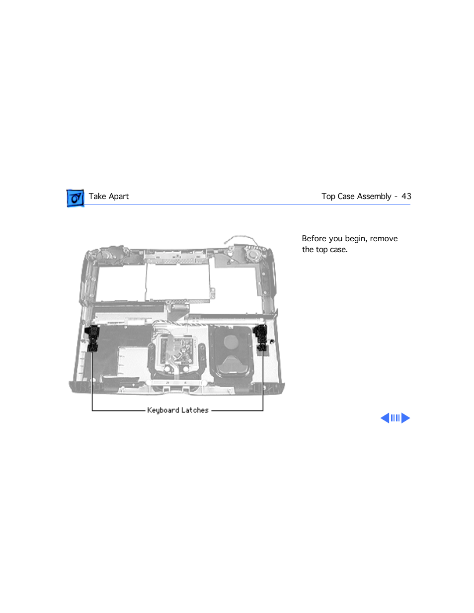 Keyboard latch | Apple PowerBook G3 Series User Manual | Page 44 / 112