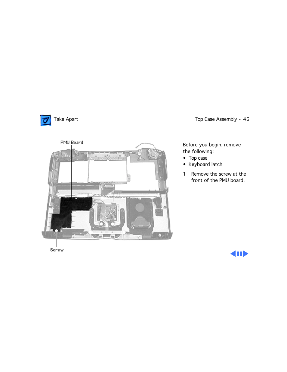 Pmu board | Apple PowerBook G3 Series User Manual | Page 47 / 112