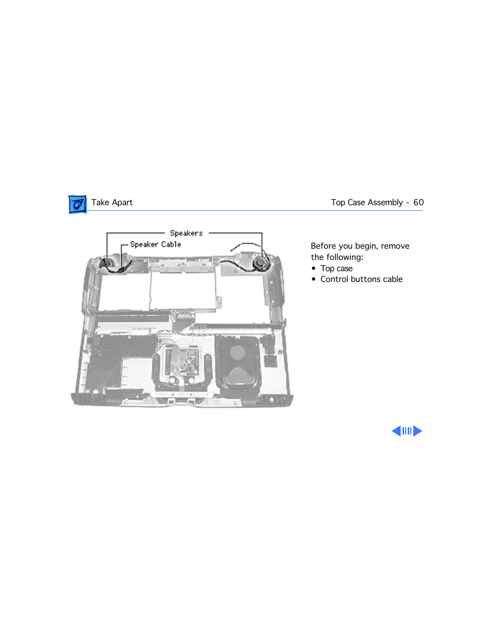 Speaker assembly | Apple PowerBook G3 Series User Manual | Page 61 / 112