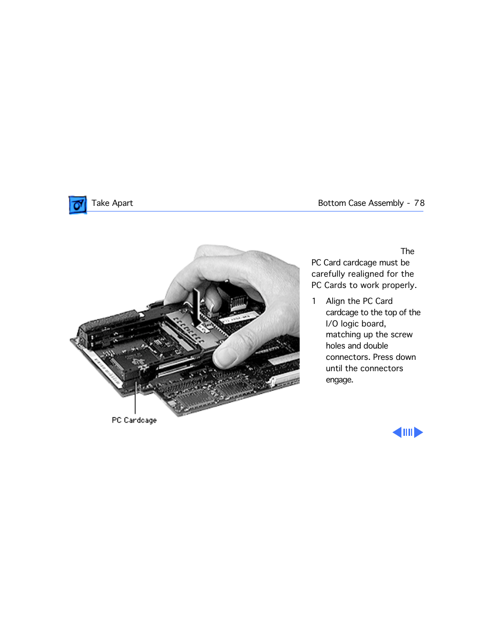 Pc card cardcage replacement | Apple PowerBook G3 Series User Manual | Page 79 / 112