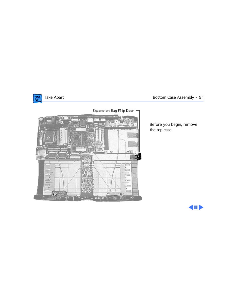 Expansion bay flip door | Apple PowerBook G3 Series User Manual | Page 92 / 112