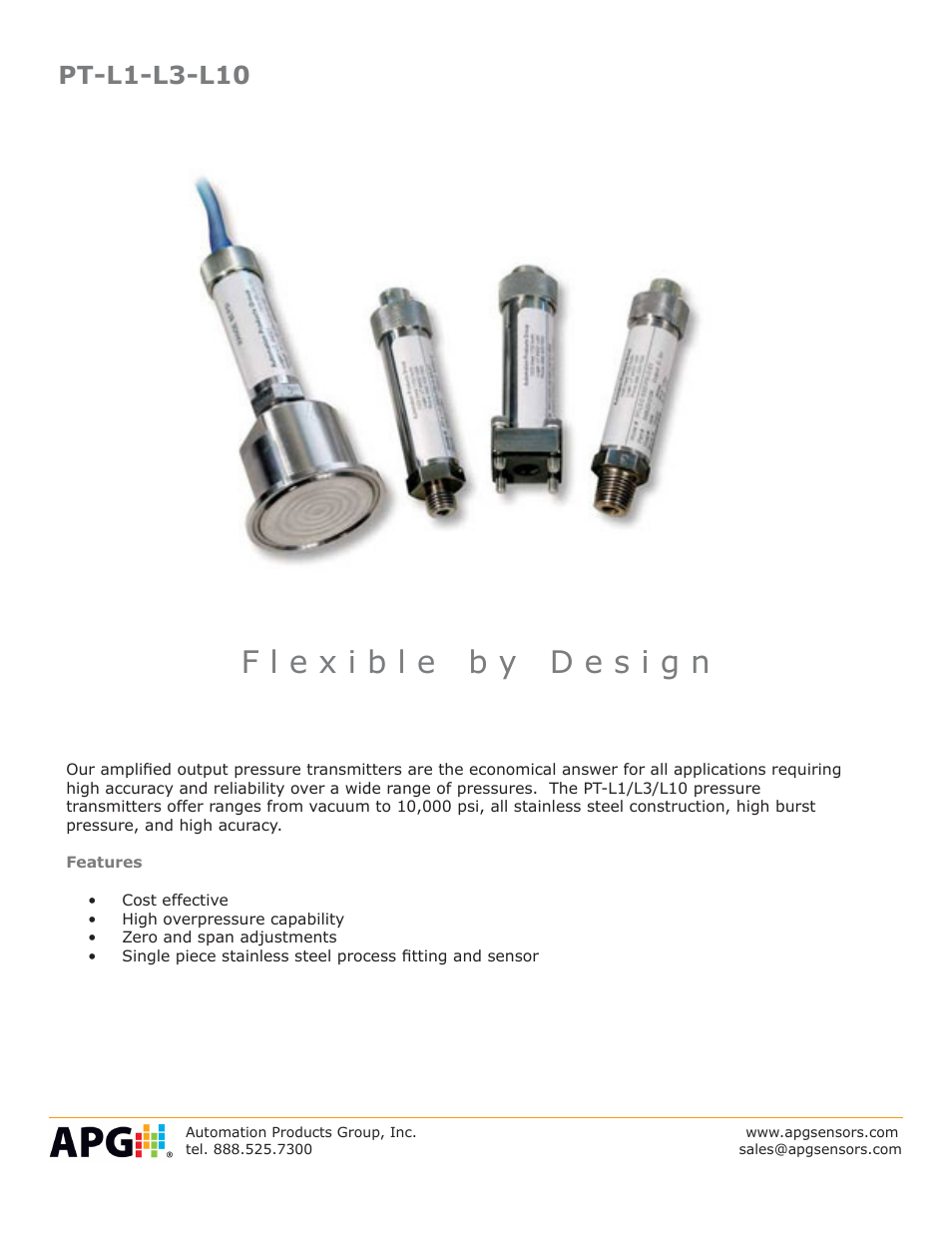 APG PT-L10-C datasheet User Manual | 4 pages