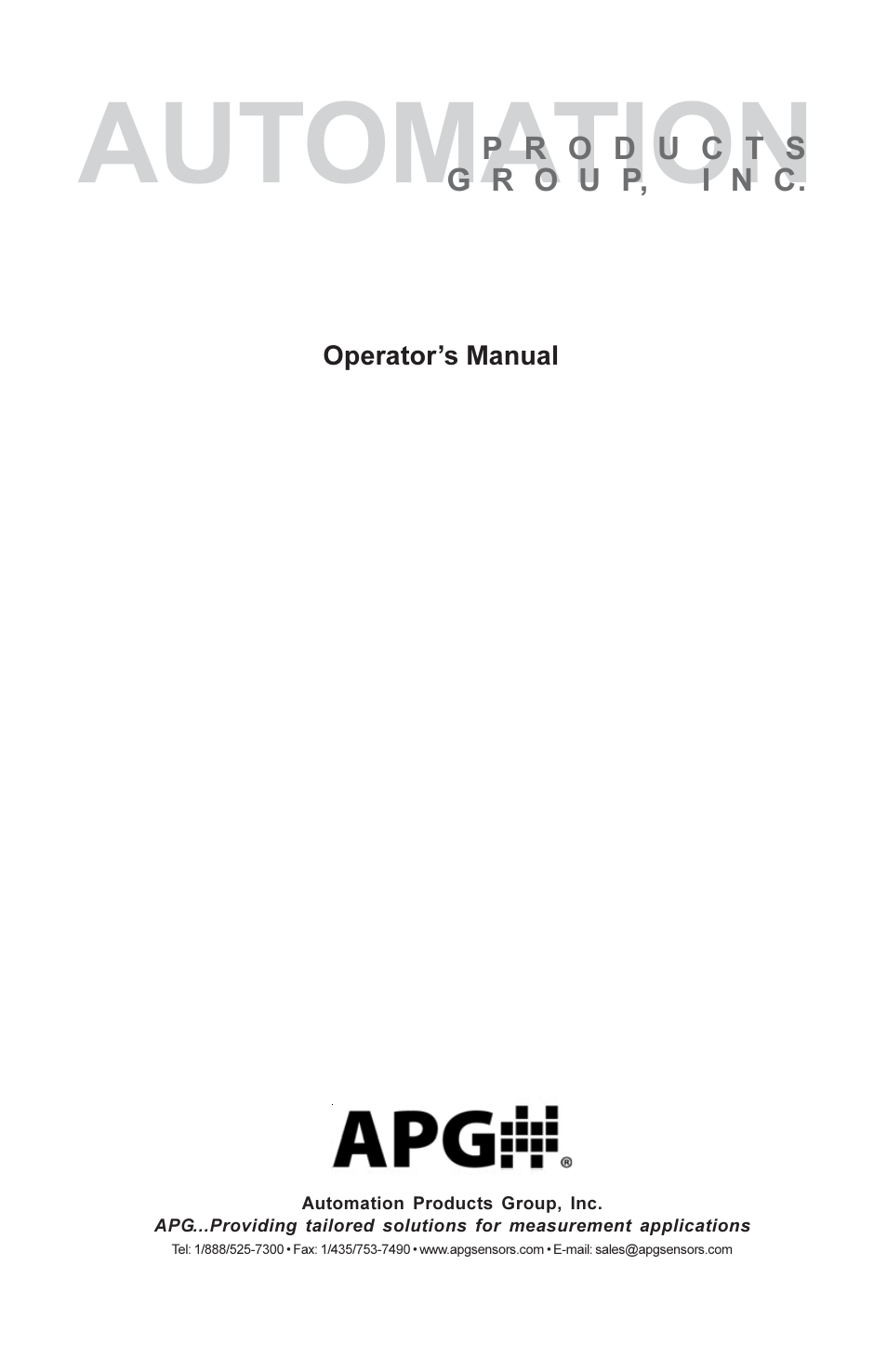 Automation | APG Hammer Union Pressure Tansmitter user manual User Manual | Page 13 / 13
