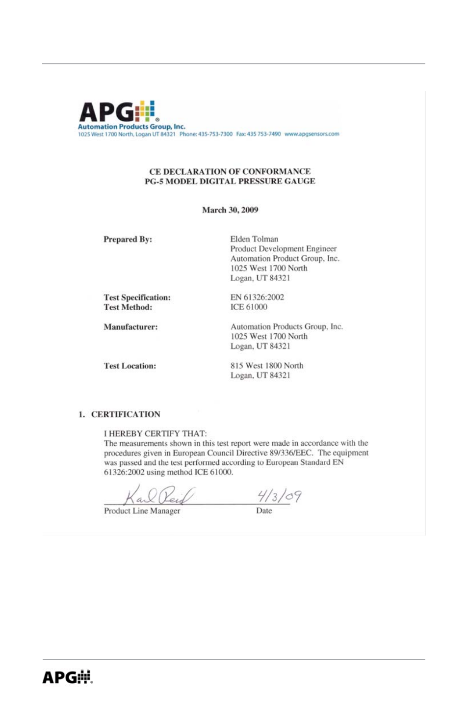 APG PG5 user manual User Manual | Page 26 / 28