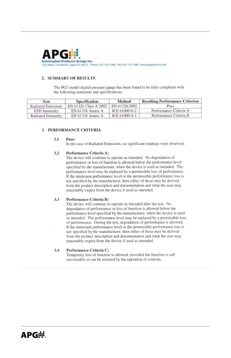 APG PG7 user manual User Manual | Page 30 / 31
