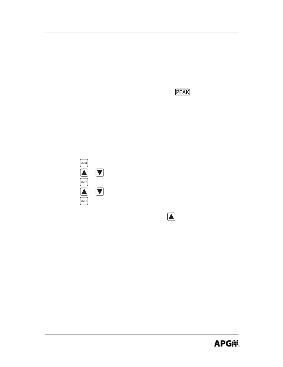 Peak-hold (p hold) | APG PG10 user manual User Manual | Page 11 / 42
