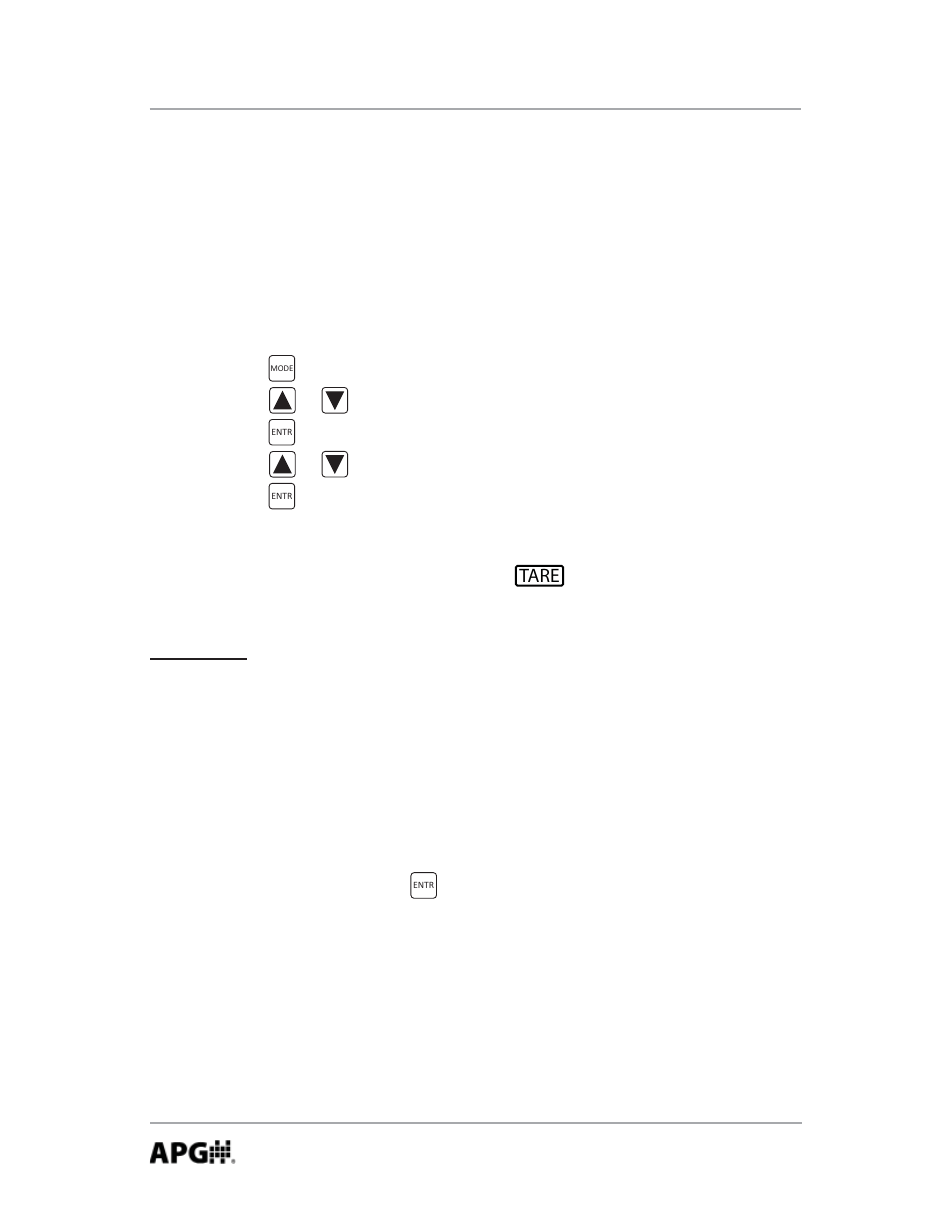 Tare (tare) | APG PG10 user manual User Manual | Page 26 / 42