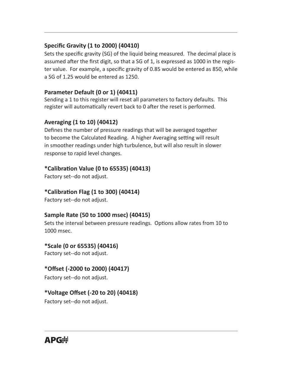 APG PT-503 Slave Submersible Modbus user manual User Manual | Page 26 / 32
