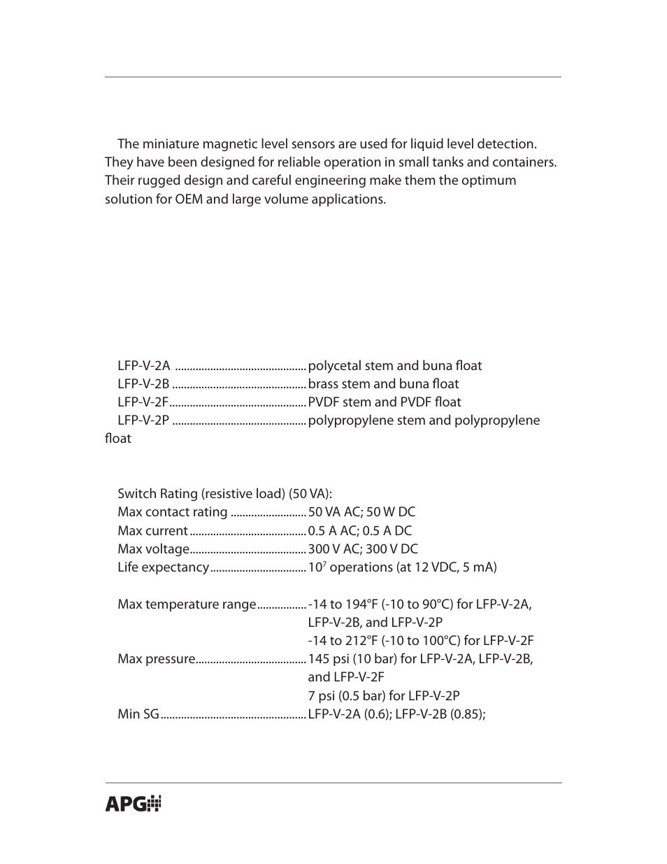 APG LF Series user manual User Manual | Page 4 / 8