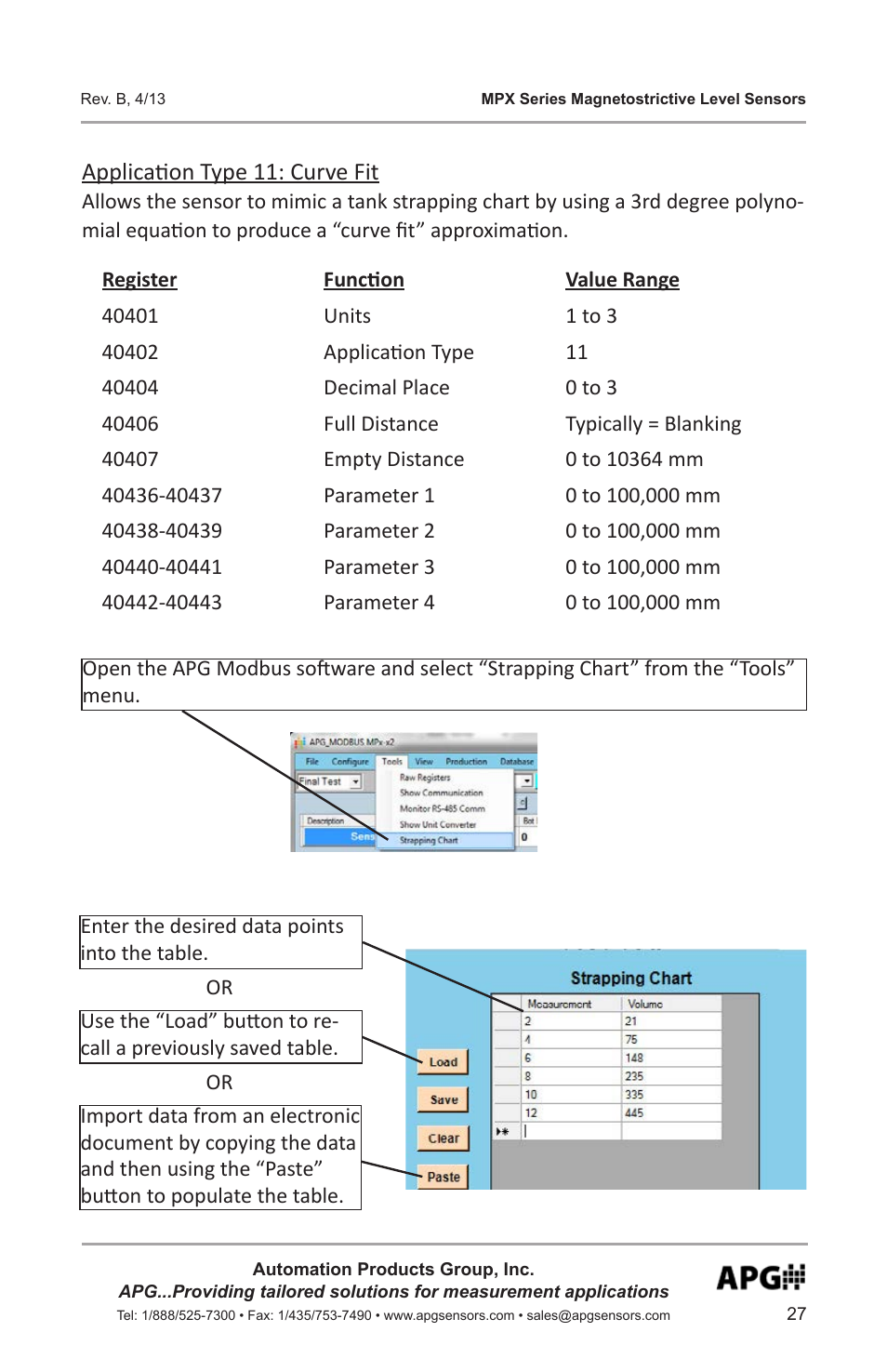 APG MPX Slave Sensor user manual User Manual | Page 27 / 48