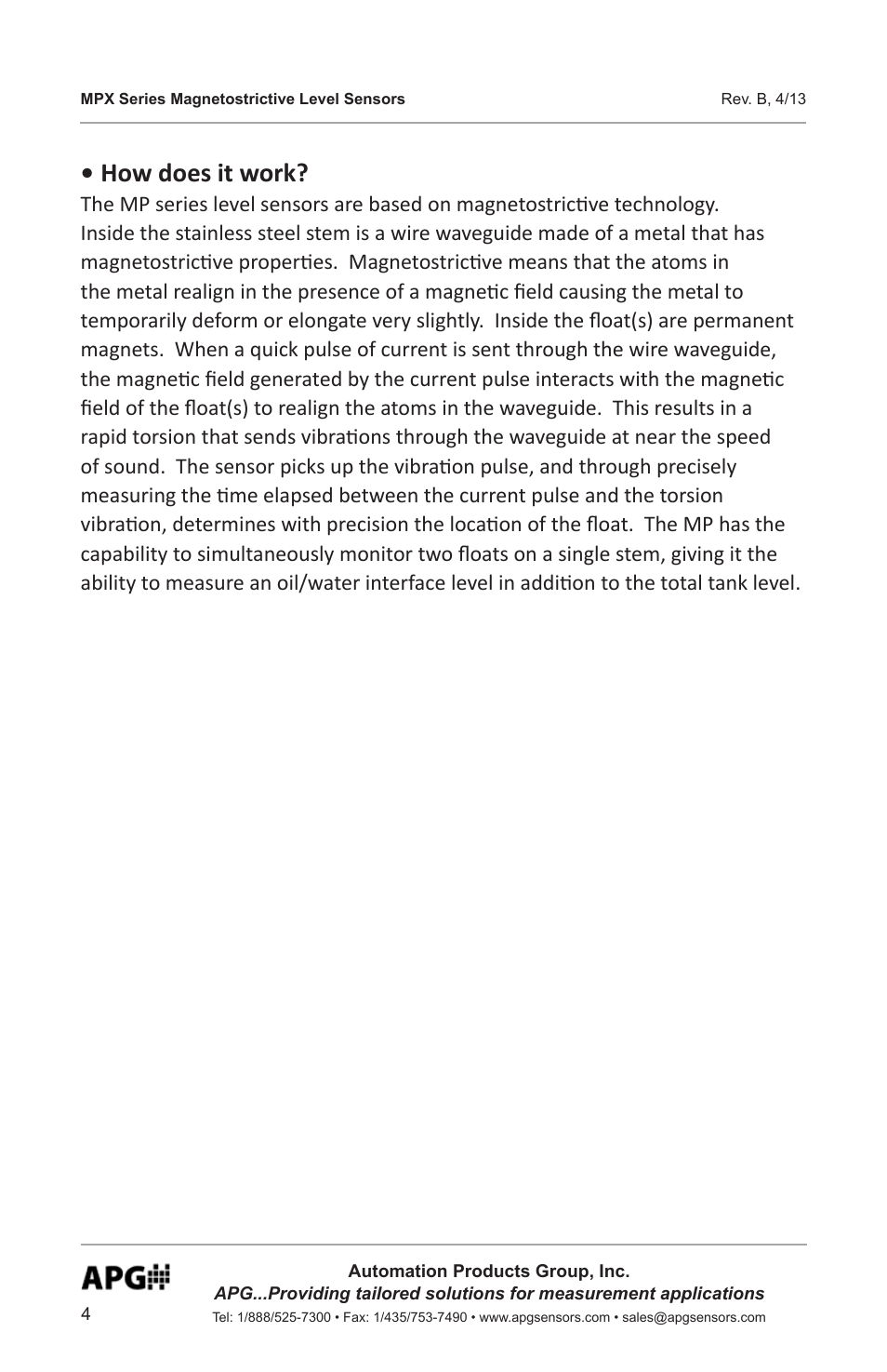 How does it work | APG MPX Slave Sensor user manual User Manual | Page 4 / 48