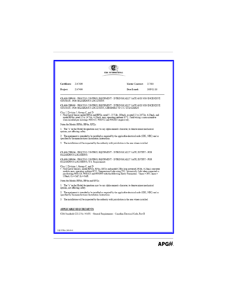 APG RPM Explosion Proof Resistive Chain user manual User Manual | Page 17 / 20