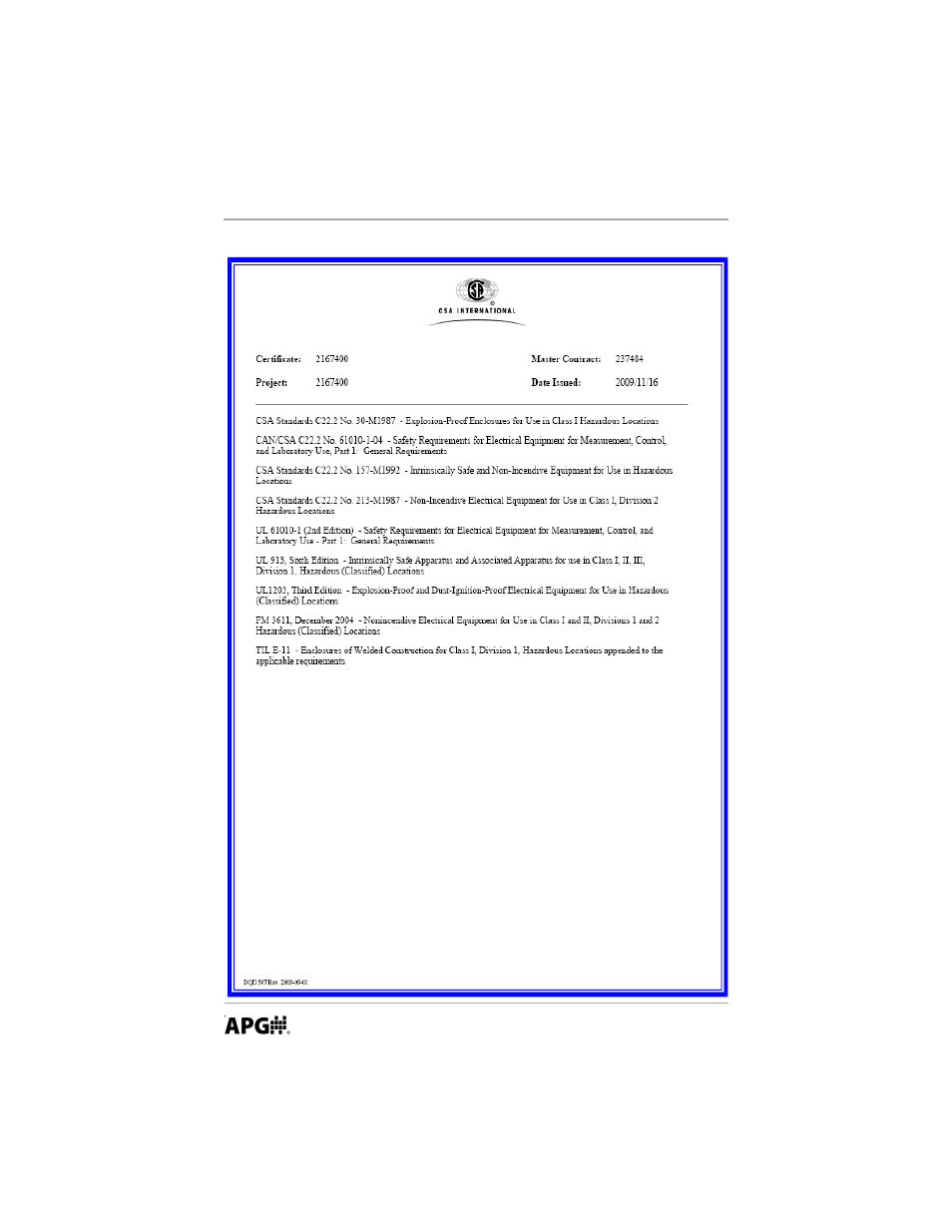 APG RPM Explosion Proof Resistive Chain user manual User Manual | Page 18 / 20