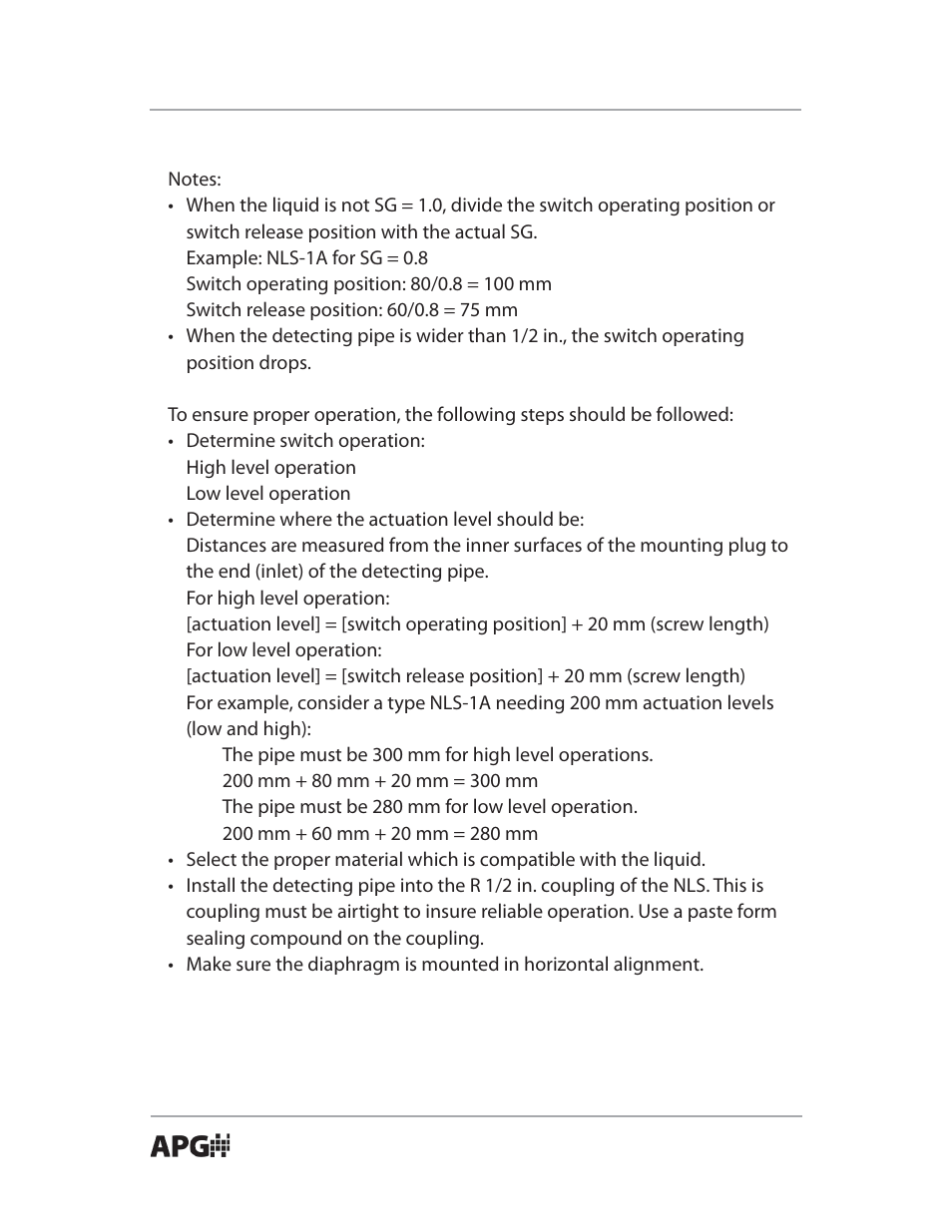 APG NLS Pneumatic user manual User Manual | Page 6 / 10