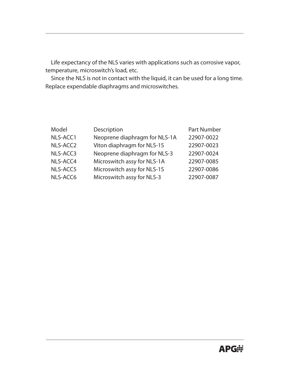 APG NLS Pneumatic user manual User Manual | Page 9 / 10