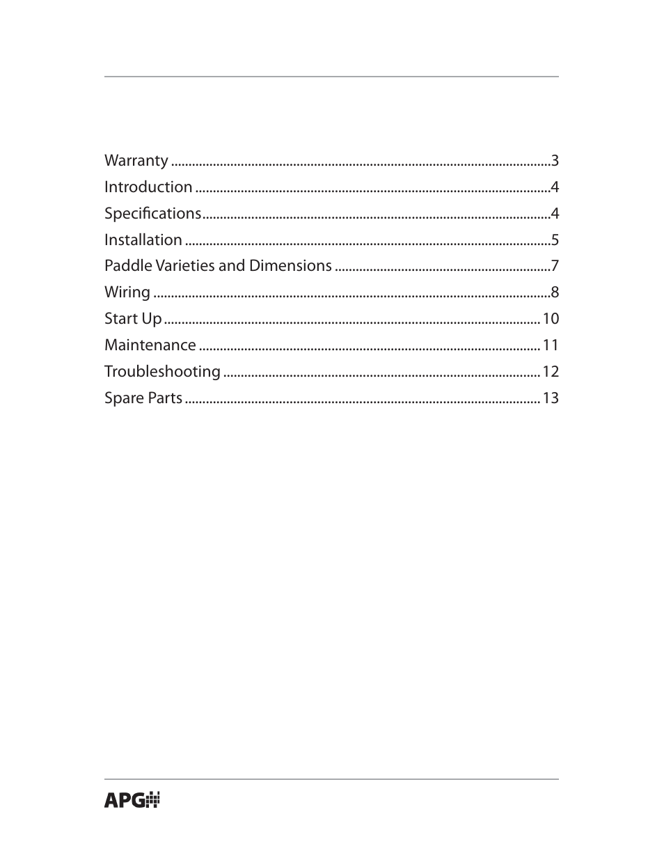 APG PWS Paddle Wheel user manual User Manual | Page 2 / 14