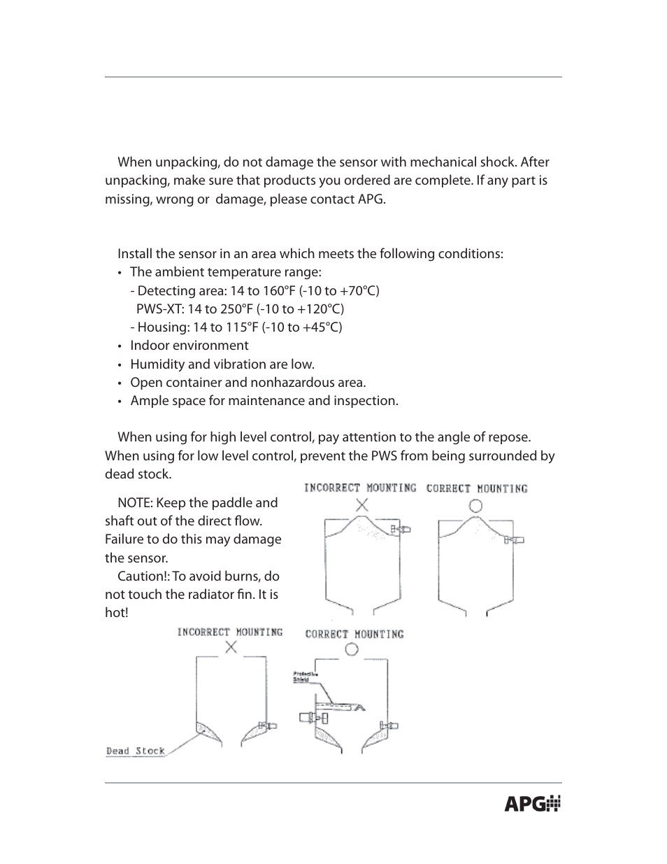 APG PWS Paddle Wheel user manual User Manual | Page 5 / 14