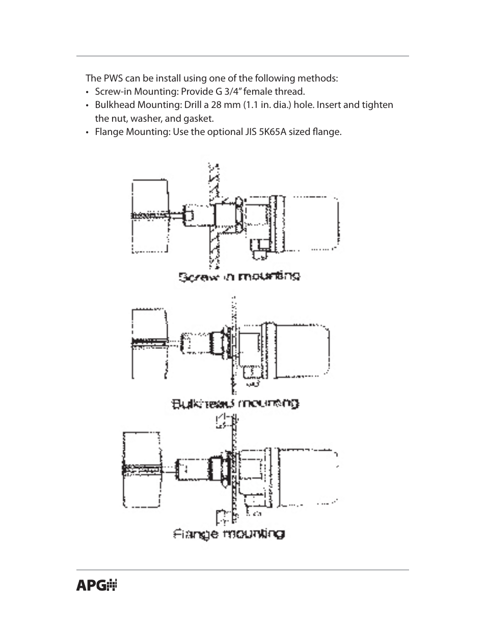 APG PWS Paddle Wheel user manual User Manual | Page 6 / 14