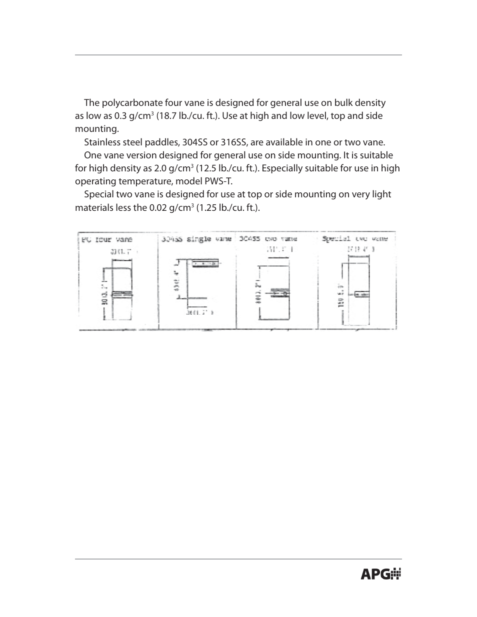 APG PWS Paddle Wheel user manual User Manual | Page 7 / 14