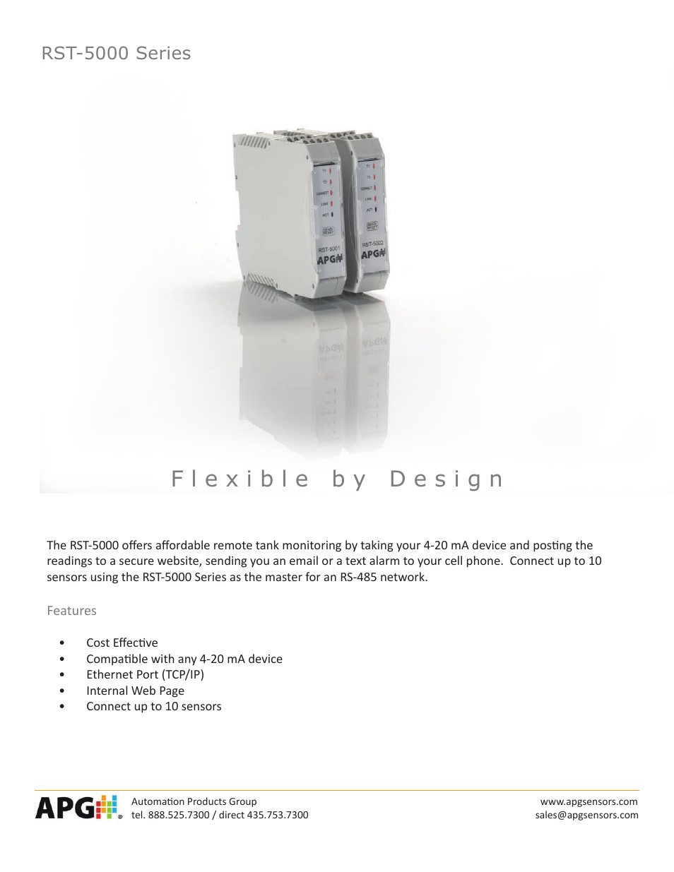 APG RST-5000 Master Module datasheet User Manual | 4 pages