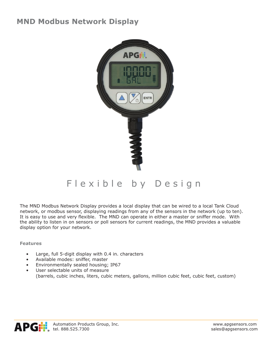 APG MND datasheet User Manual | 4 pages