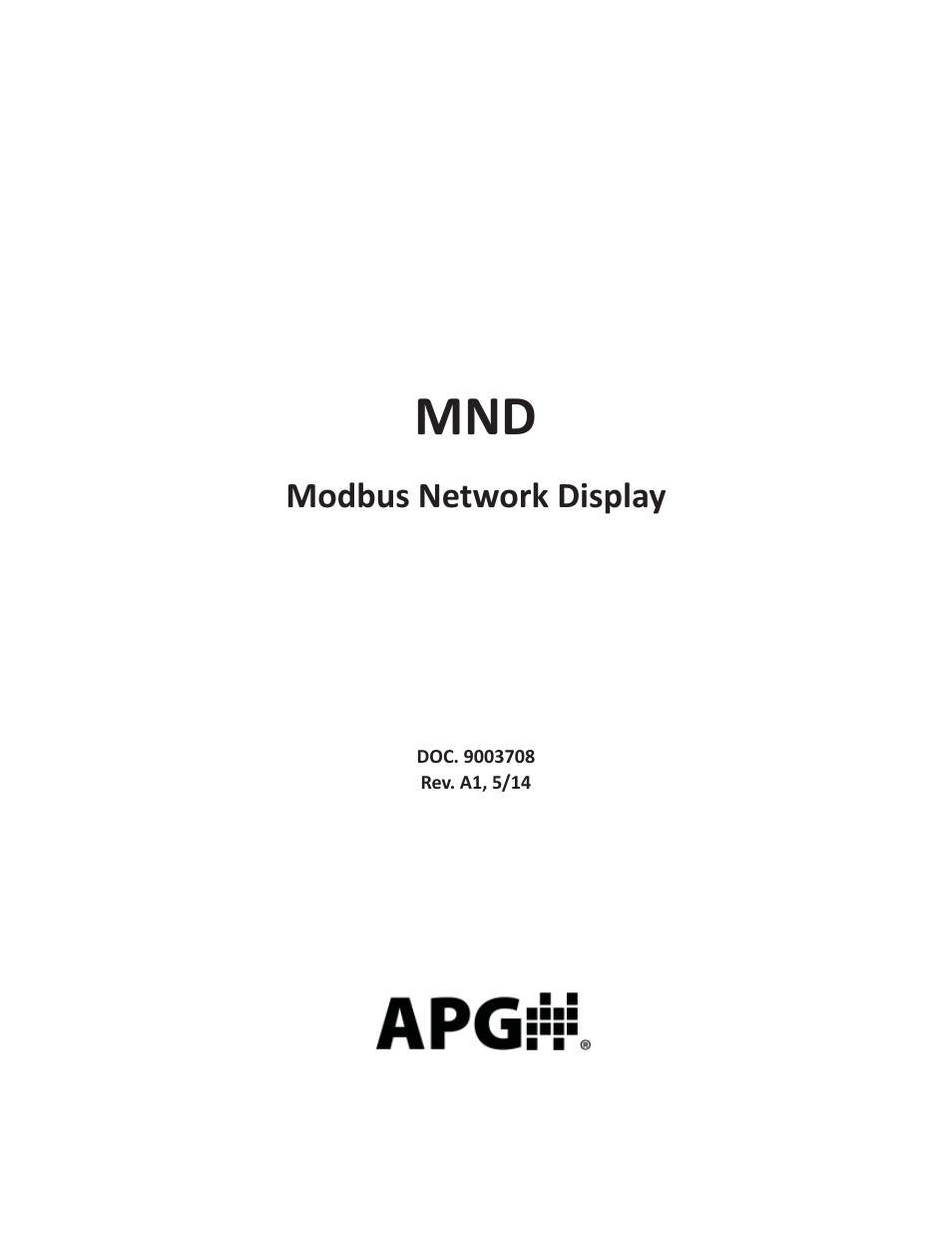 APG MND user manual User Manual | 32 pages