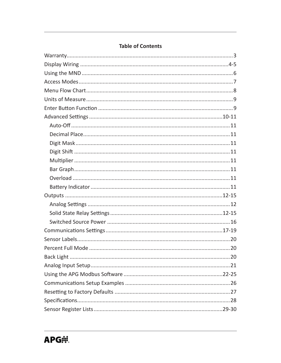 APG MND user manual User Manual | Page 2 / 32