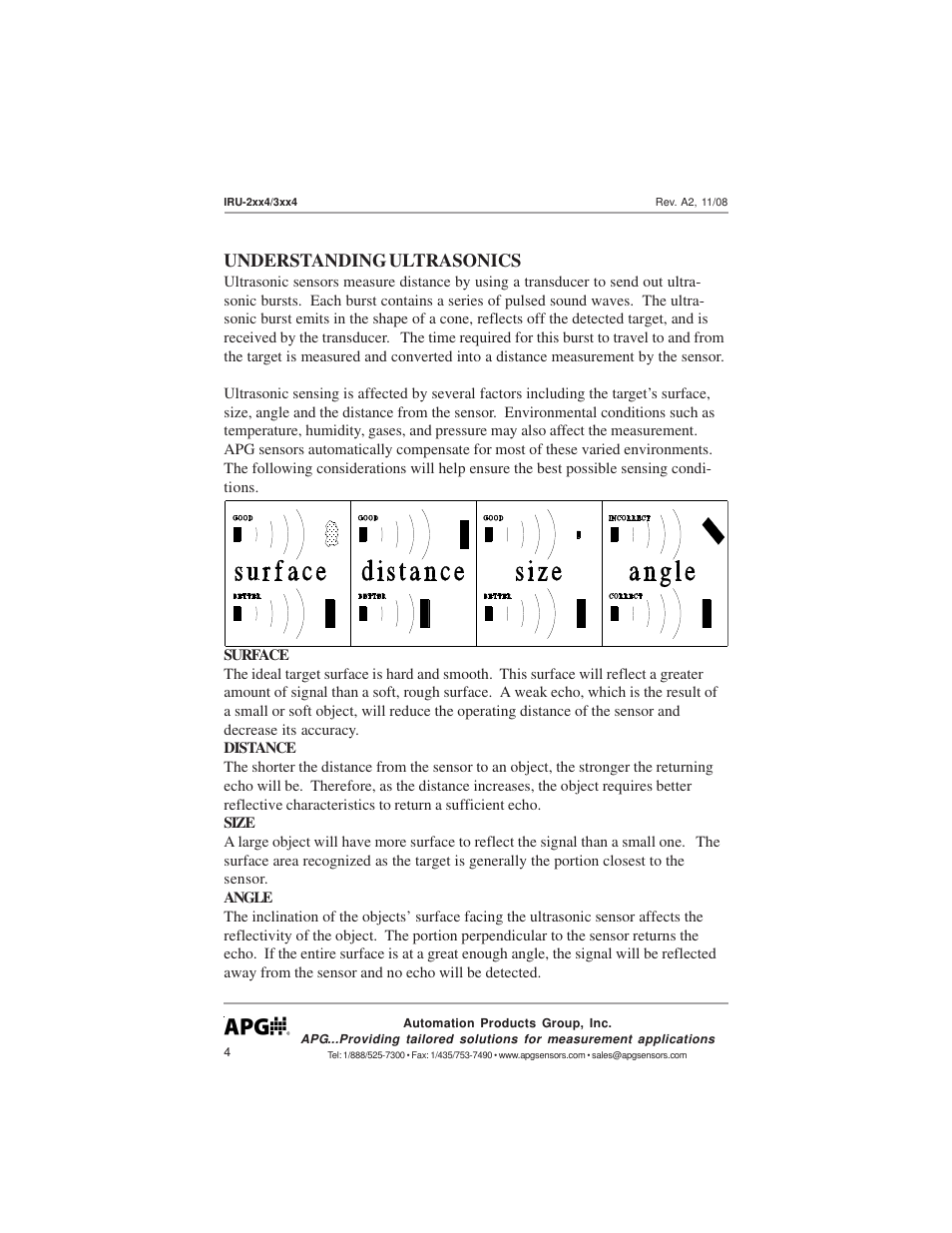 Understanding ultrasonics | APG IRU-3000 user manual User Manual | Page 4 / 28