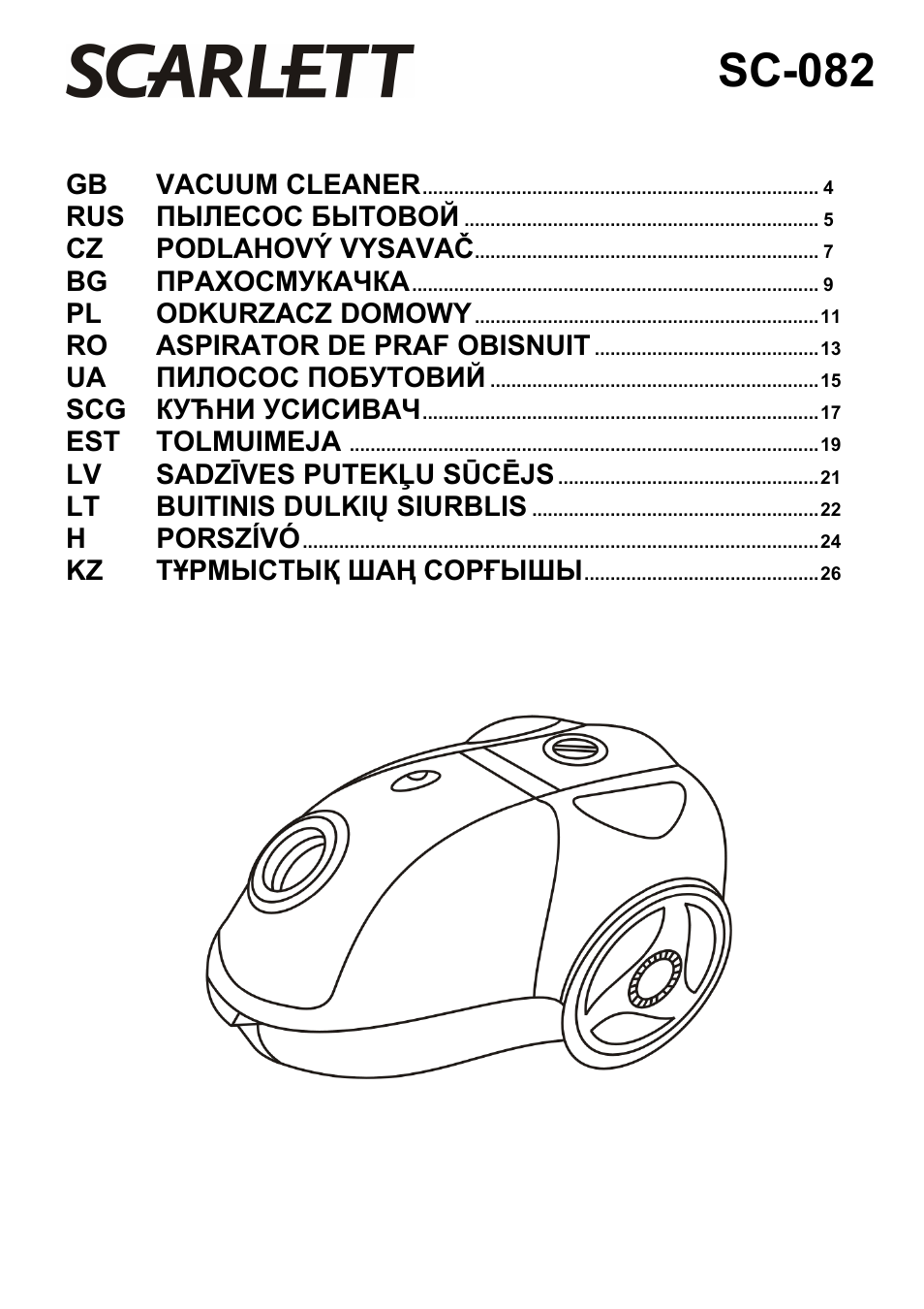 Scarlett SC-082 User Manual | 28 pages