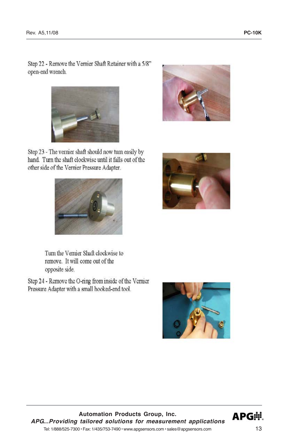 APG PC-10K Comparator user manual User Manual | Page 13 / 16